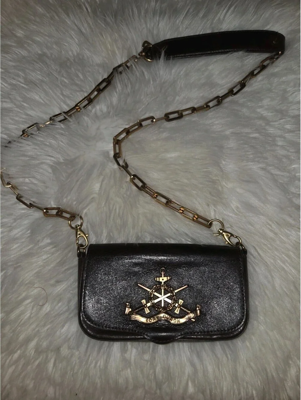 Tory Burch Nautical Amulet Continental Mini Crossbody Bag Clutch Rare 2009 - Picture 2 of 7